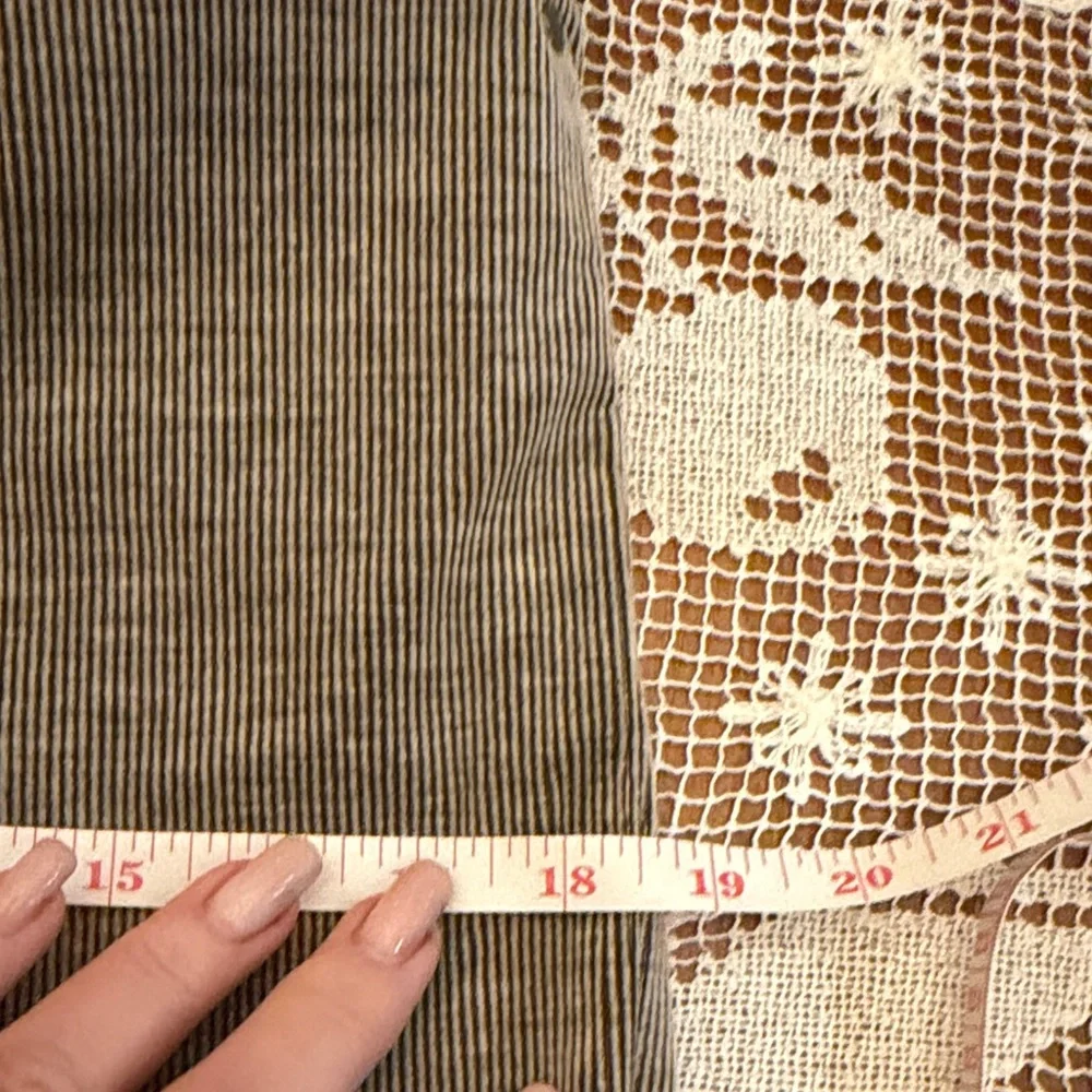 Elegant Women's brushes cotton pin strip Gray Pants - Picture 7 of 8